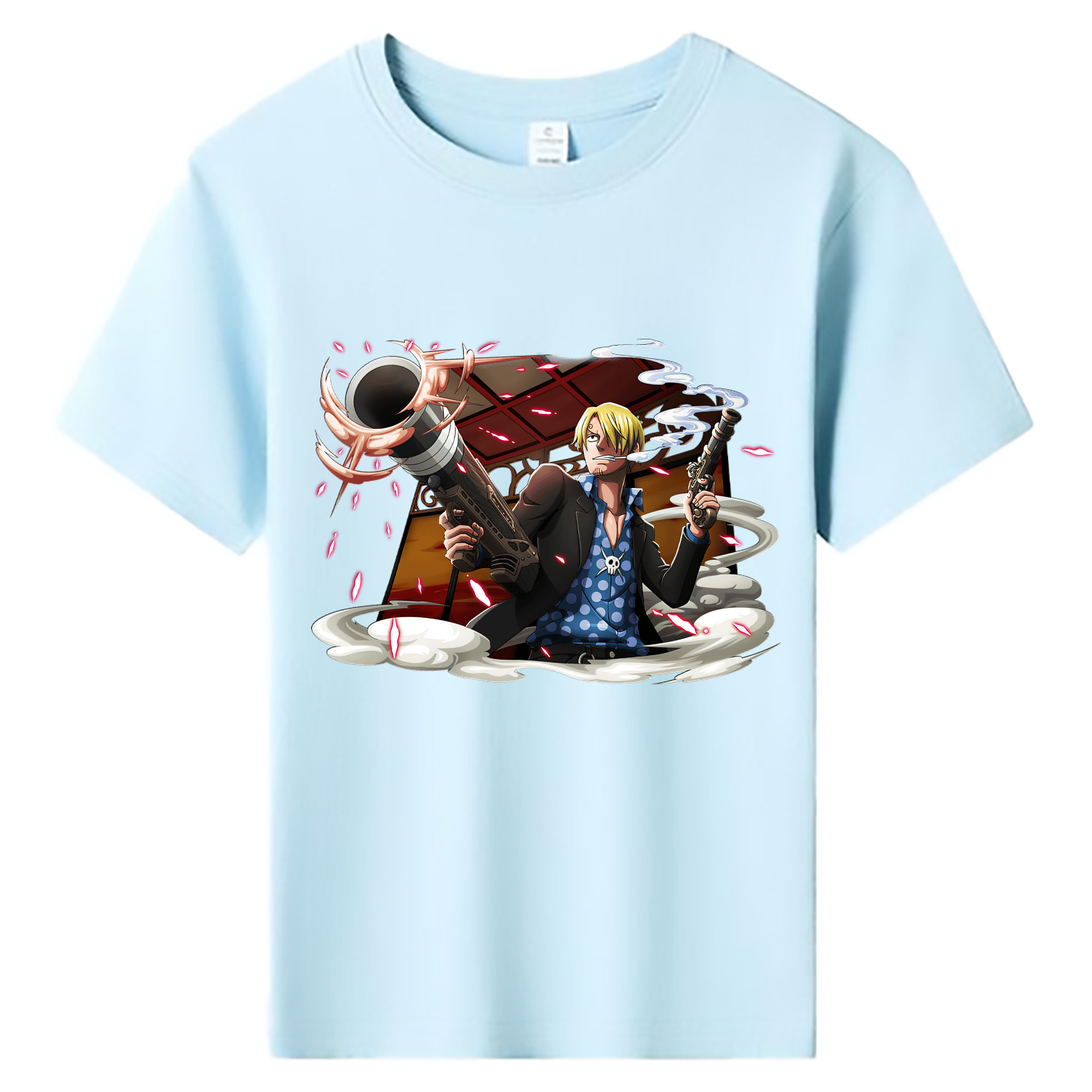 （画像用） ワンピース サンジ ONE PIECE Sanji 綿100％キッズTシャツ（フロントプリント）